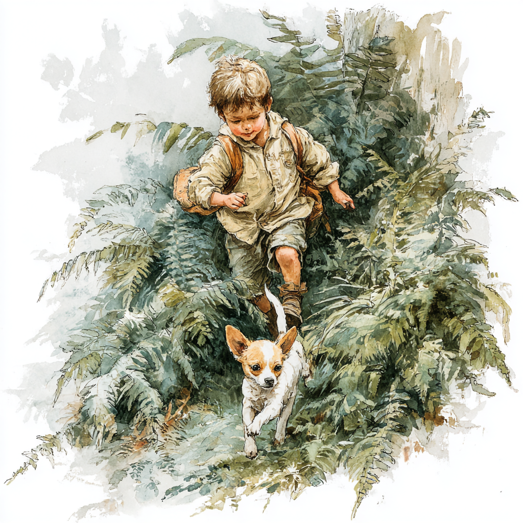 Forest Adventure Chihuahua Watercolor Tote Bag | Young Explorer Dog Art